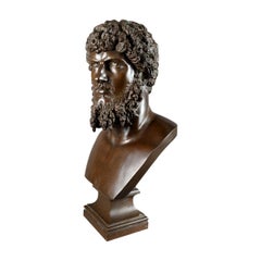 Classical Bronze Bust of Lucius Verus, by Barbedienne, France, 19th Century