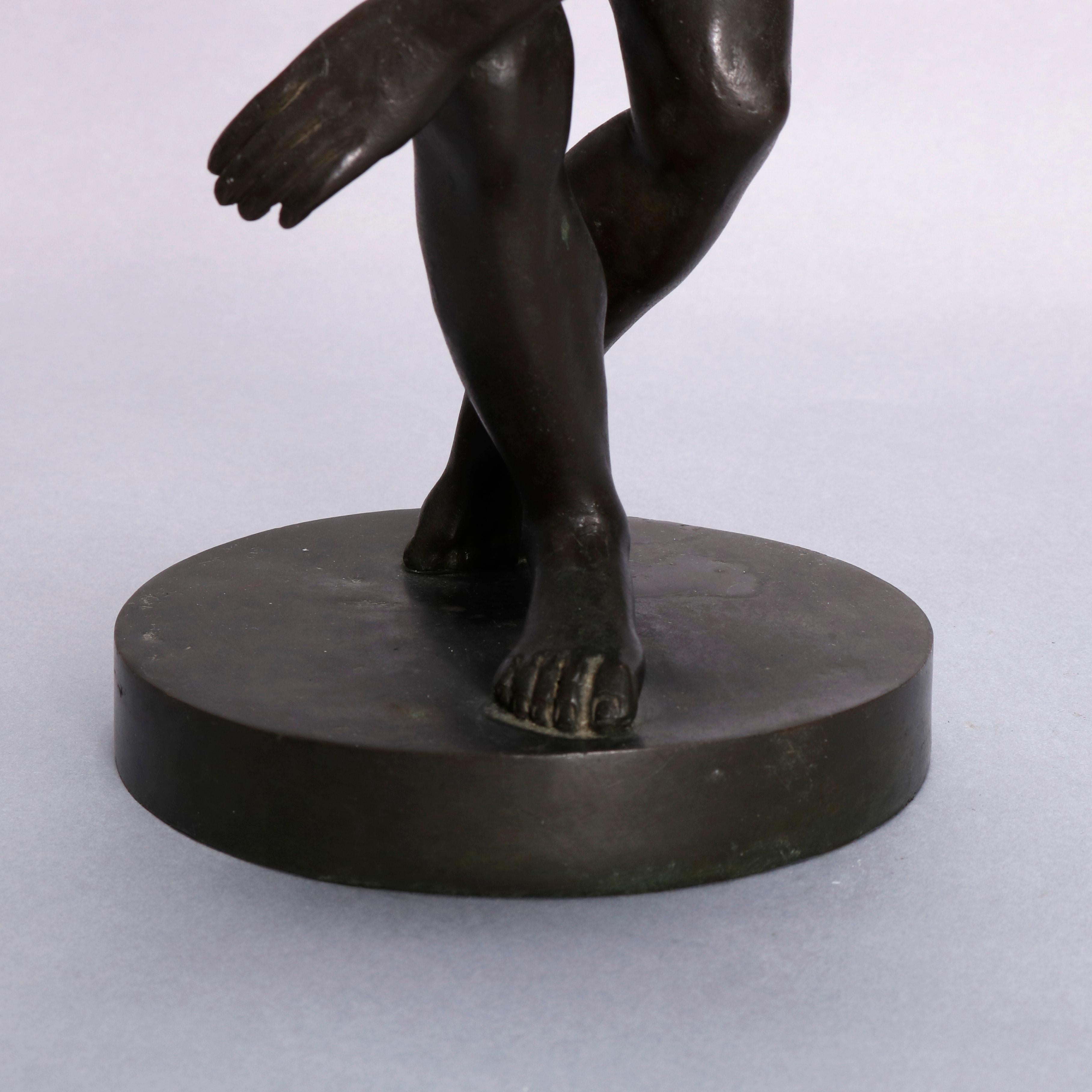 Classical Bronze Figural Sculpture, Discobolus of Myron, circa 1890 4