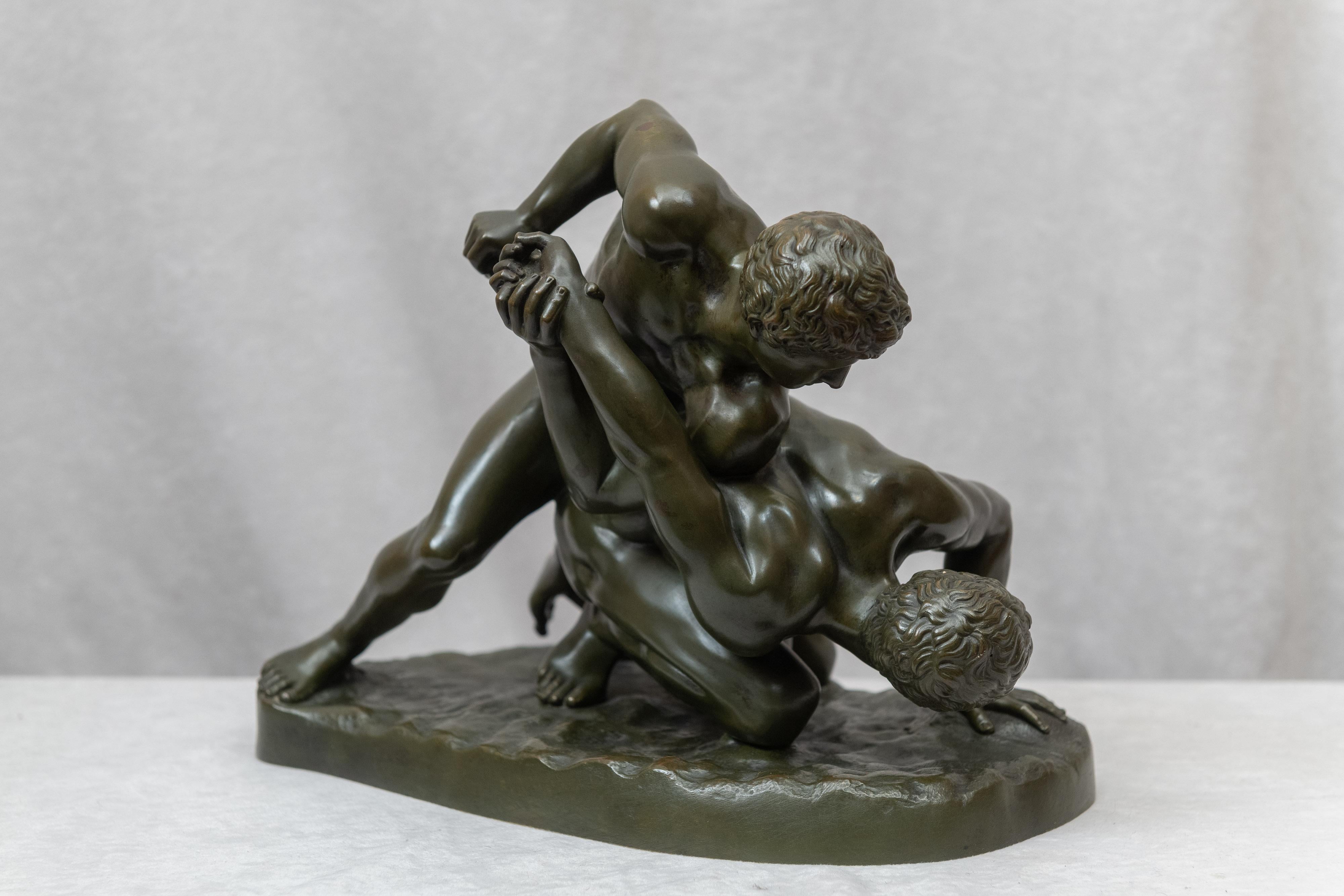 Patinated Classical Bronze Figure 