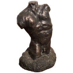 Classical Bronze Male Nude Torso Sculpture/Statue