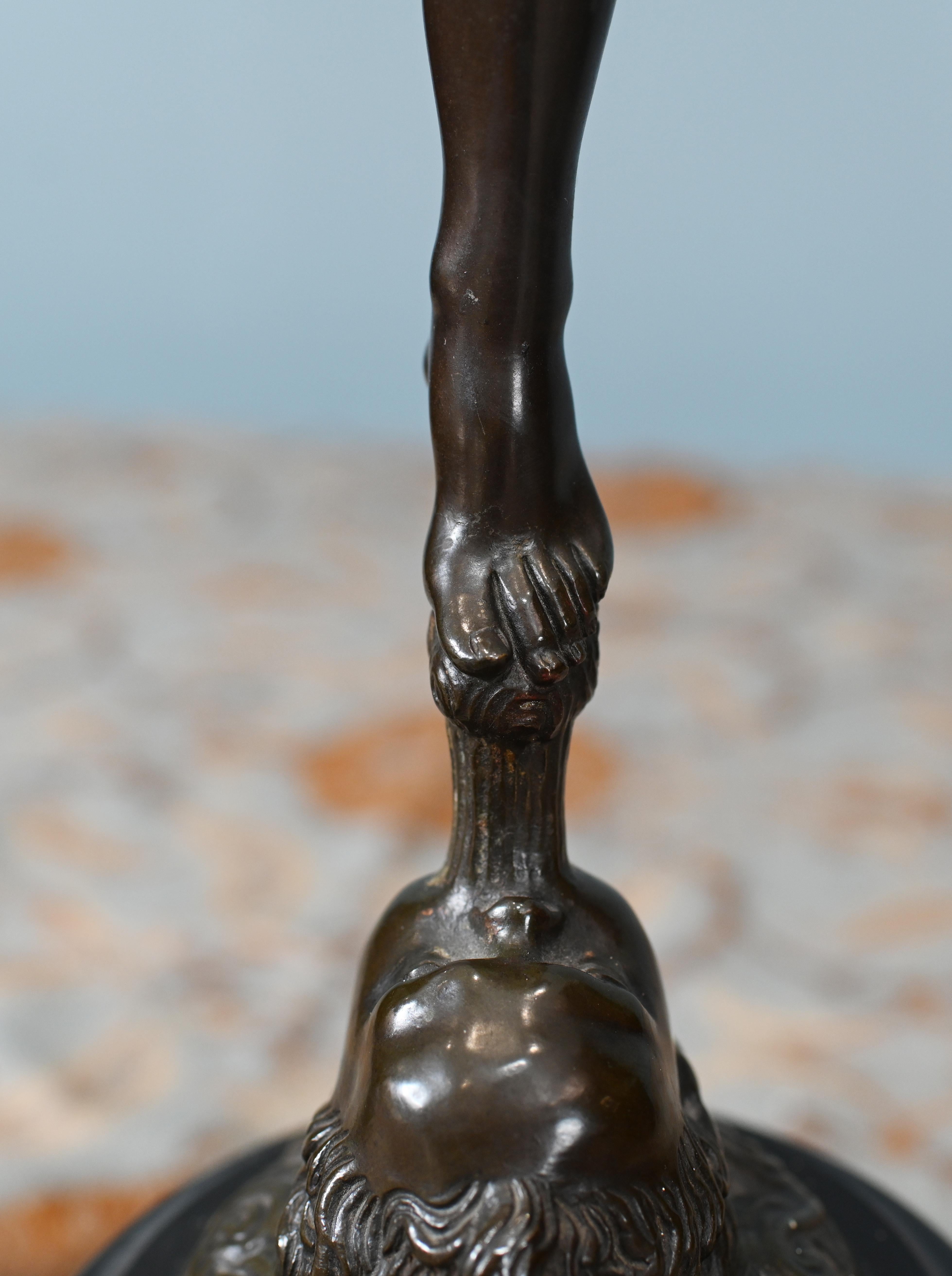 Classical Bronze Mercury and Victorian Statue Italian 1880 Giambologna Nike For Sale 1