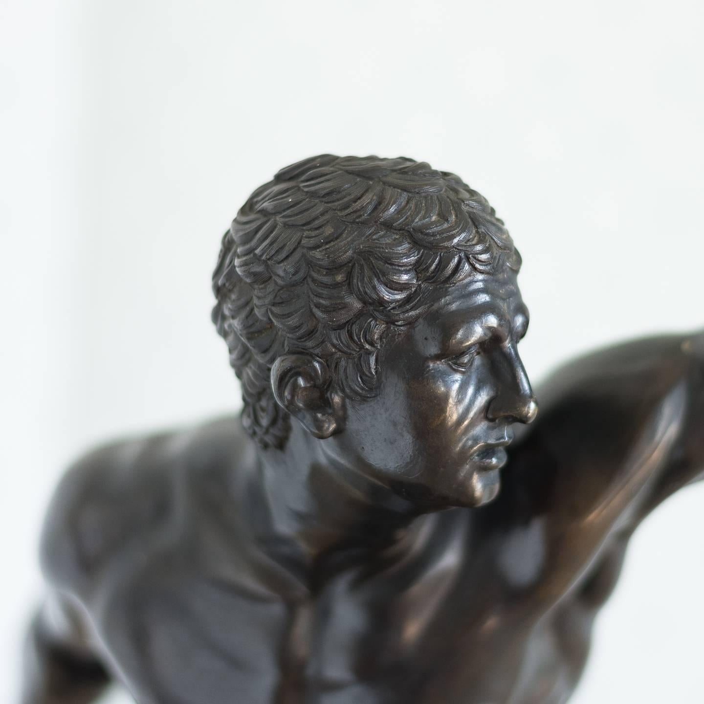 19th Century Classical Bronze Model of the Borghese Gladiator