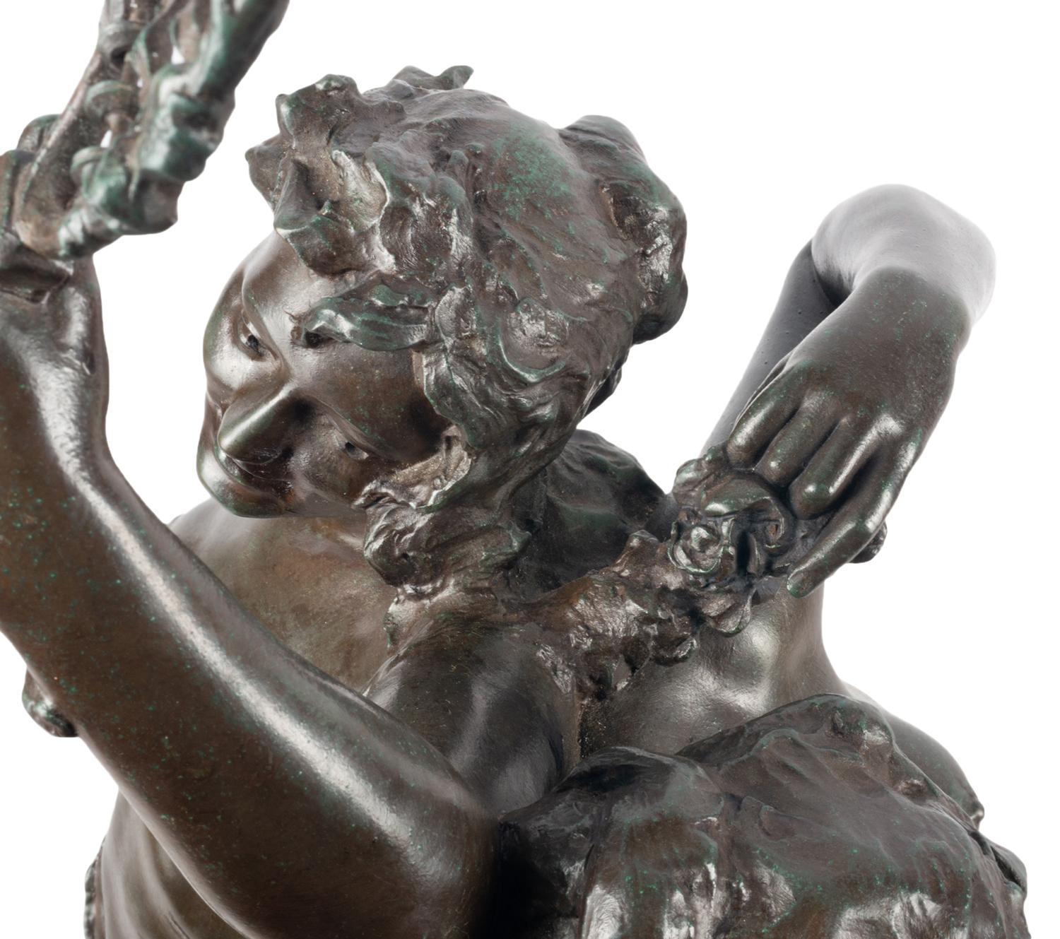 Classical C19th Bronze statue, depicting Music and Dance,  JEAN-BAPTISTE GERMAIN For Sale 13