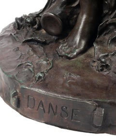 Classical C19th Bronze statue, depicting Music and Dance,  JEAN-BAPTISTE GERMAIN
