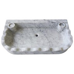 Classical Carrara Marble Stone Powder Room Sink