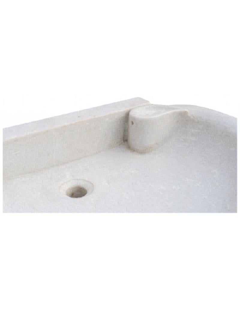 Intagliato Lavandino classico in marmo di Carrara A. Stone in vendita