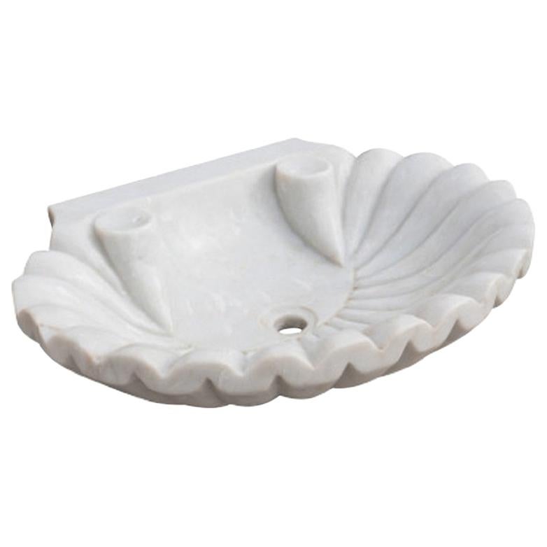 Classical Carved Carrara Marble Stone Sink Basin