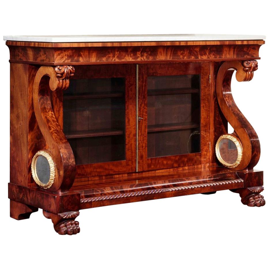 Classical Carved Mahogany Sideboard or Commode For Sale