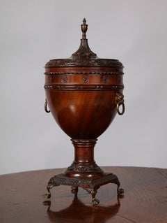 Classical Carved Mahogany Urn