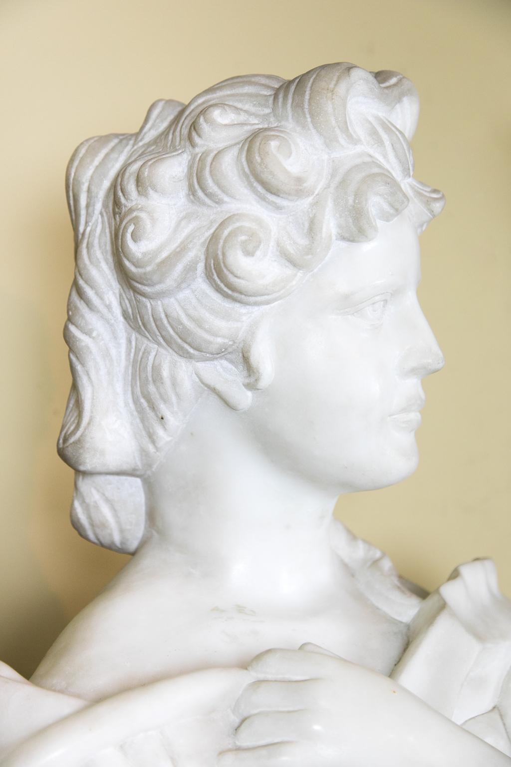 Classical Carved Marble Bust 1