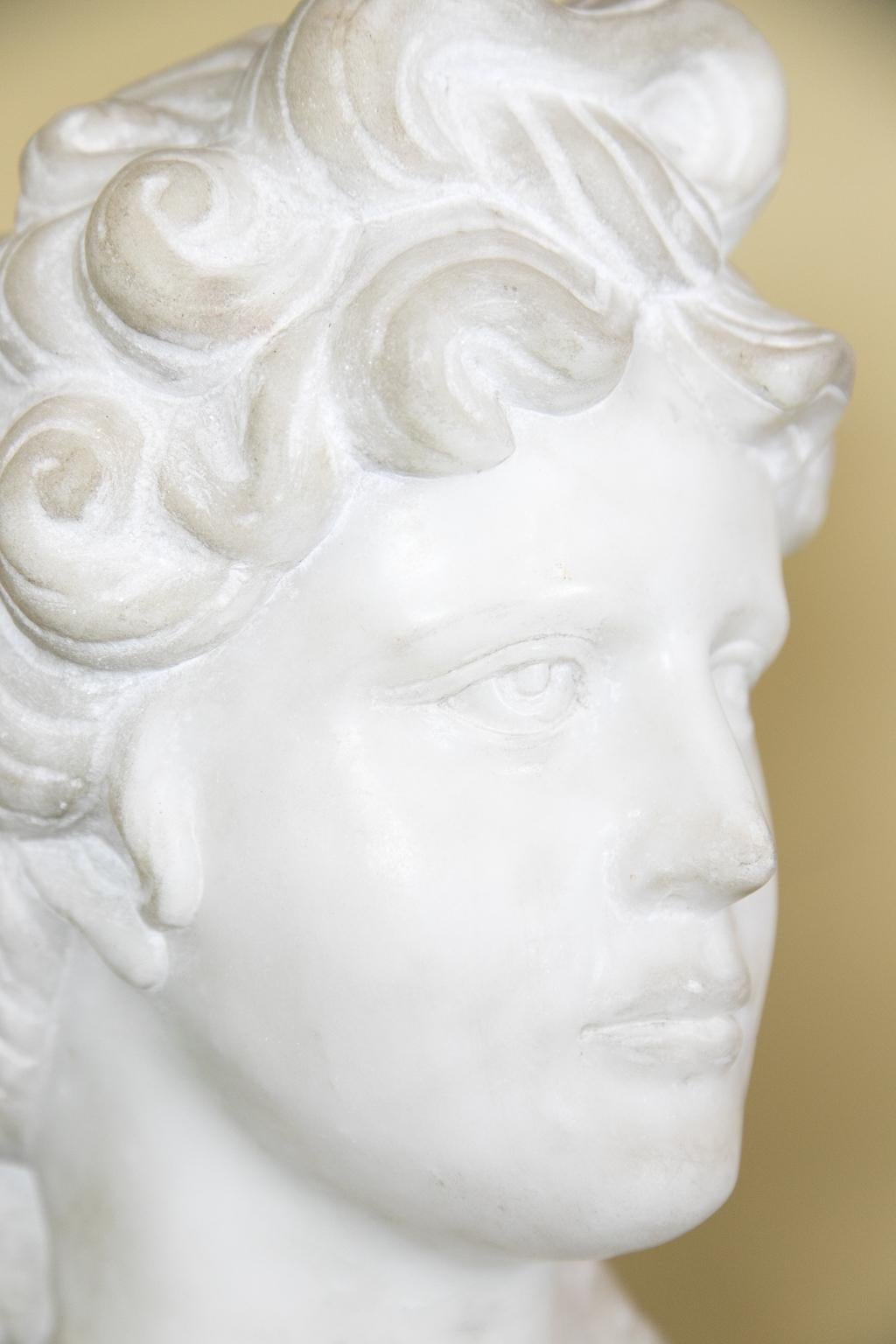 Classical Carved Marble Bust 3