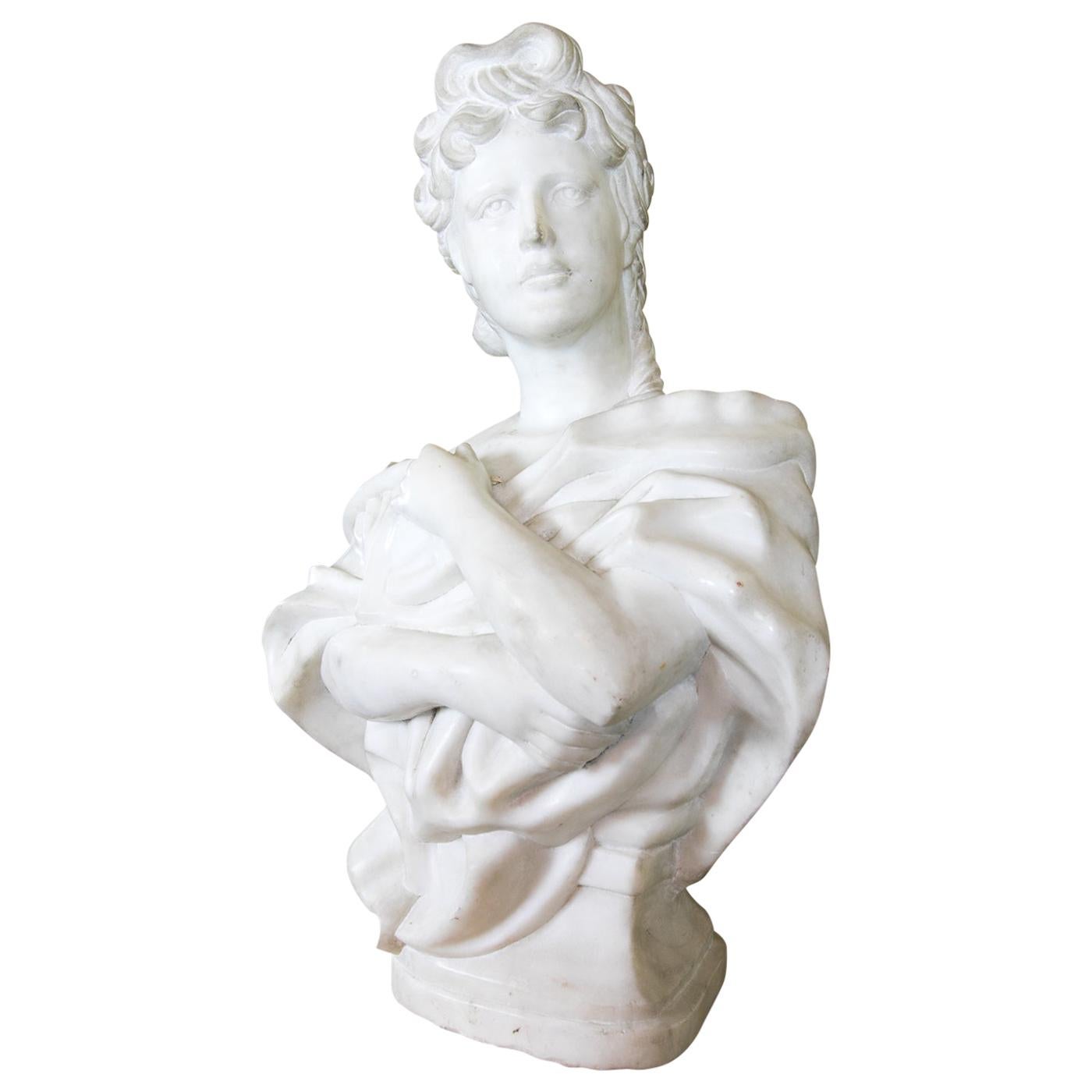 Classical Carved Marble Bust
