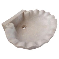 Classical Carved Marble Shell Stone Sink Basin