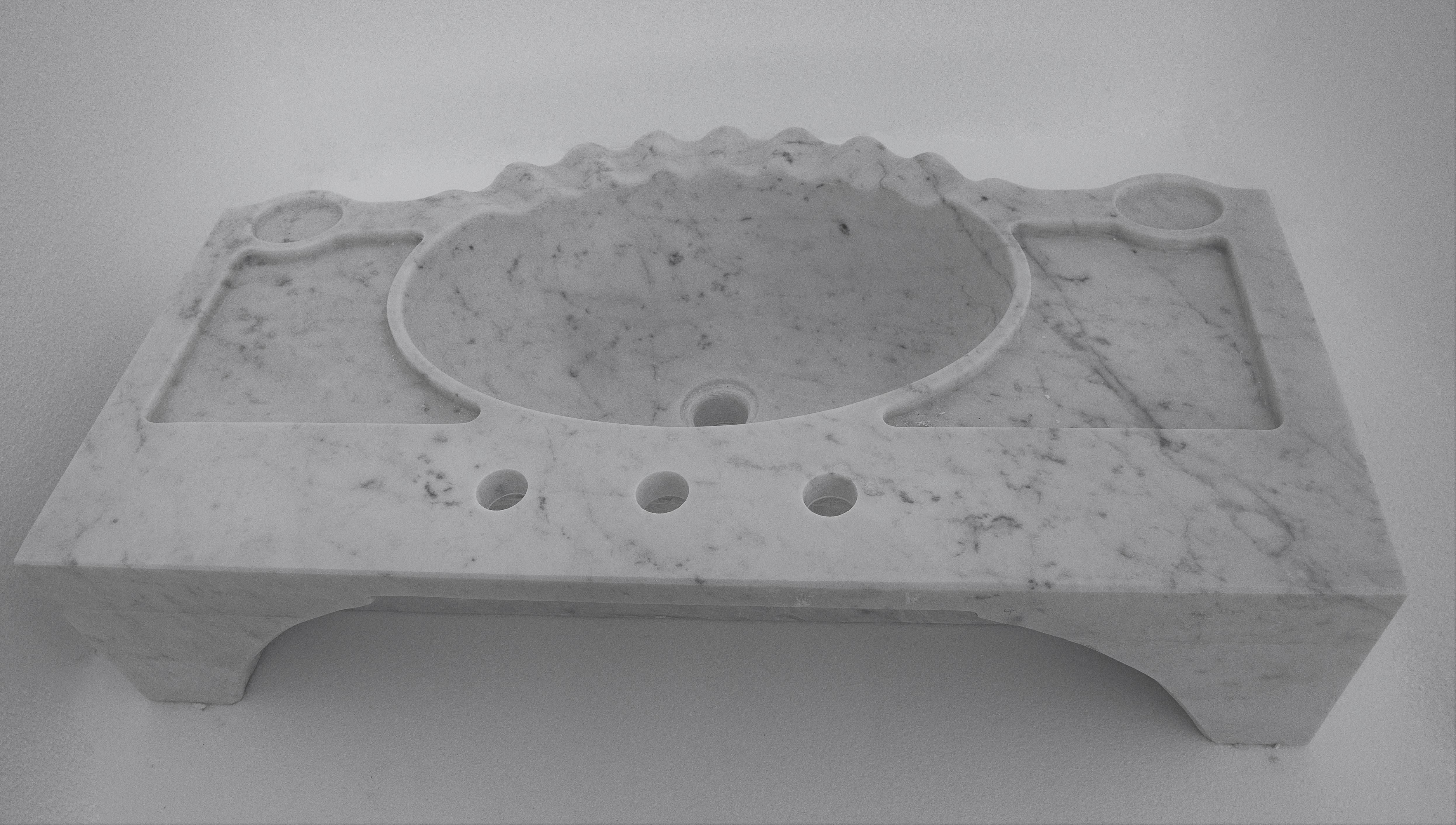 Classical Carved Marble Stone Sink Basin 4