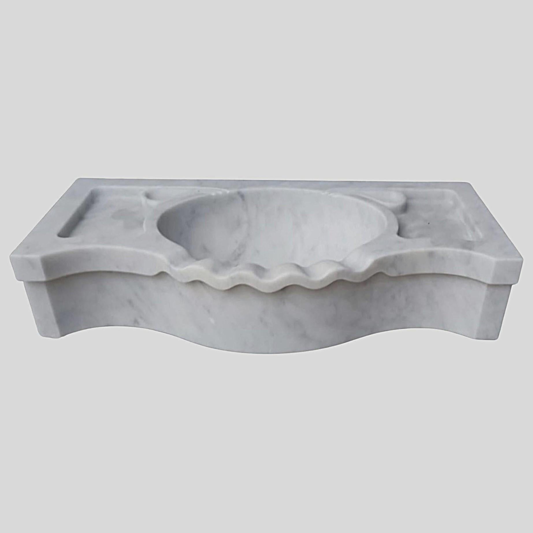 Classical Carved Marble Stone Sink Basin For Sale 5