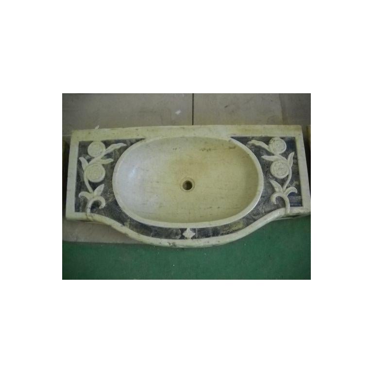 Classical Greek Classical Carved Marble Stone Sink Basin