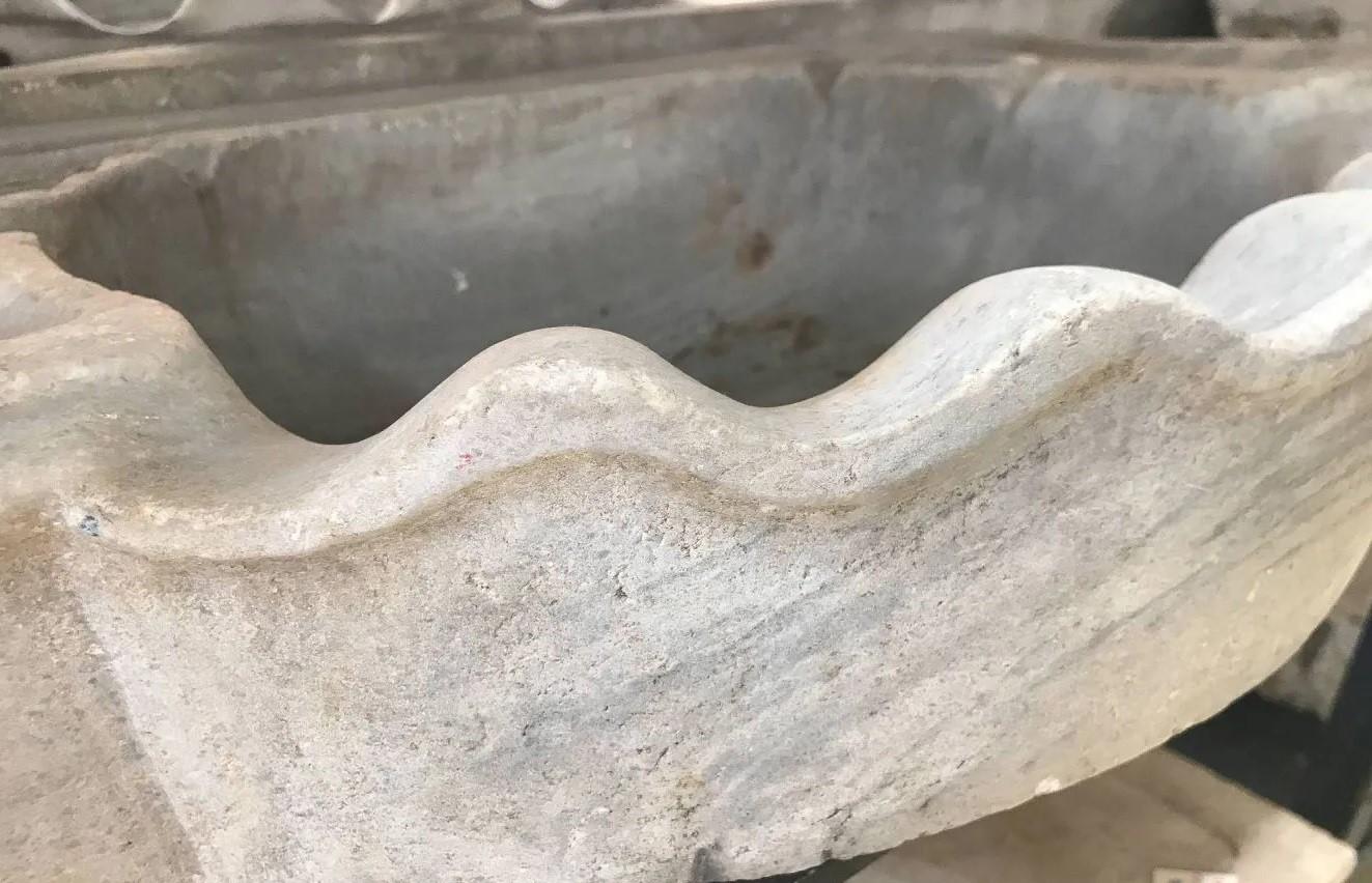 Classical Greek Classical Carved Marble Stone Sink Basin