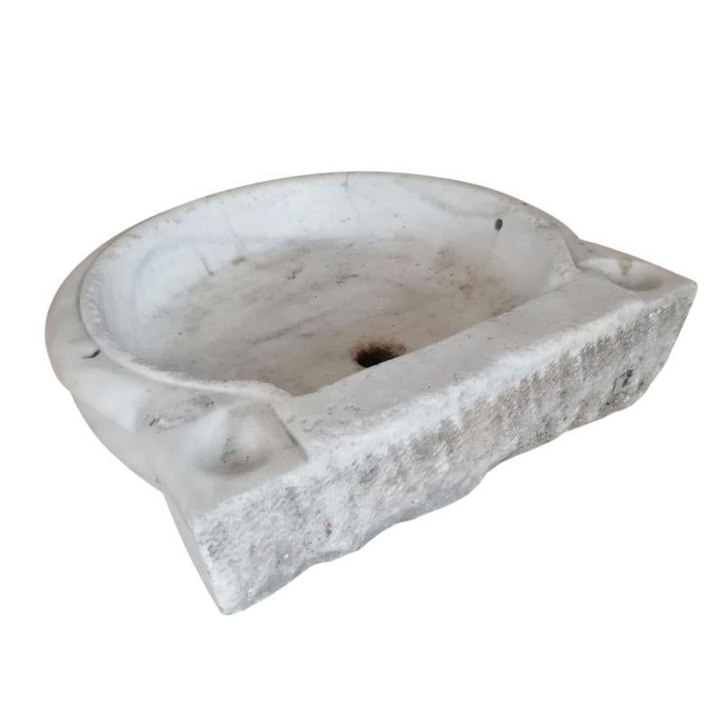 Classical Greek Classical Carved Marble Stone Sink Basin For Sale