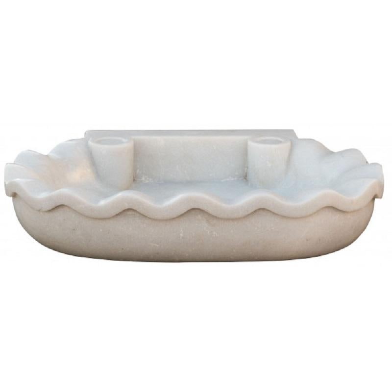 Italian Classical Carved Marble Stone Sink Basin