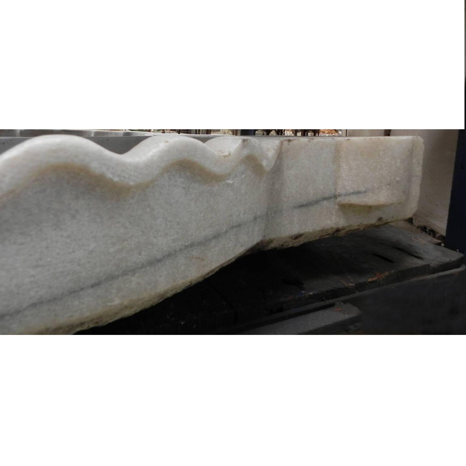Italian Classical Style Carved Marble Stone Sink Basin For Sale