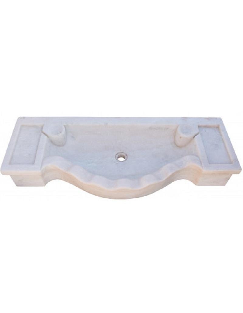 Italian Classical Carved Marble Stone Sink Basin