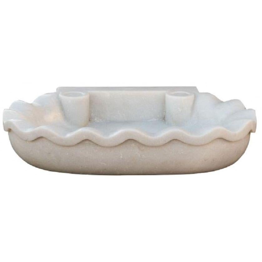 Italian Classical Carved Marble Stone Sink Basin