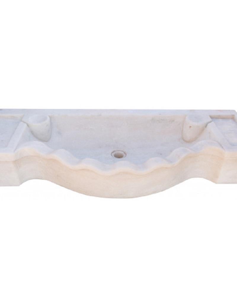 Classical Carved Marble Stone Sink Basin In New Condition In Cranbrook, Kent