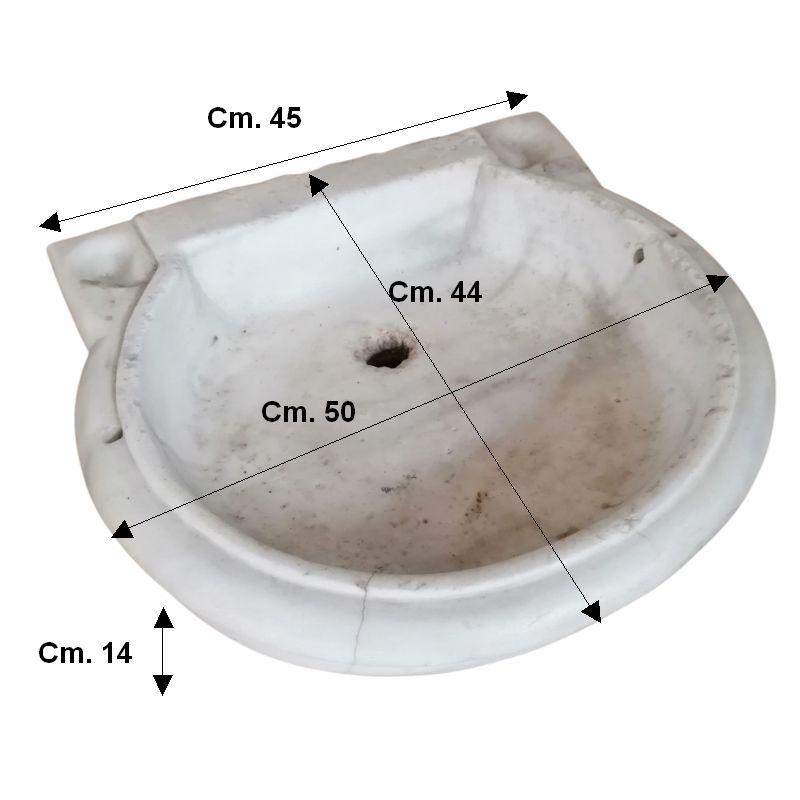 19th Century Classical Carved Marble Stone Sink Basin For Sale