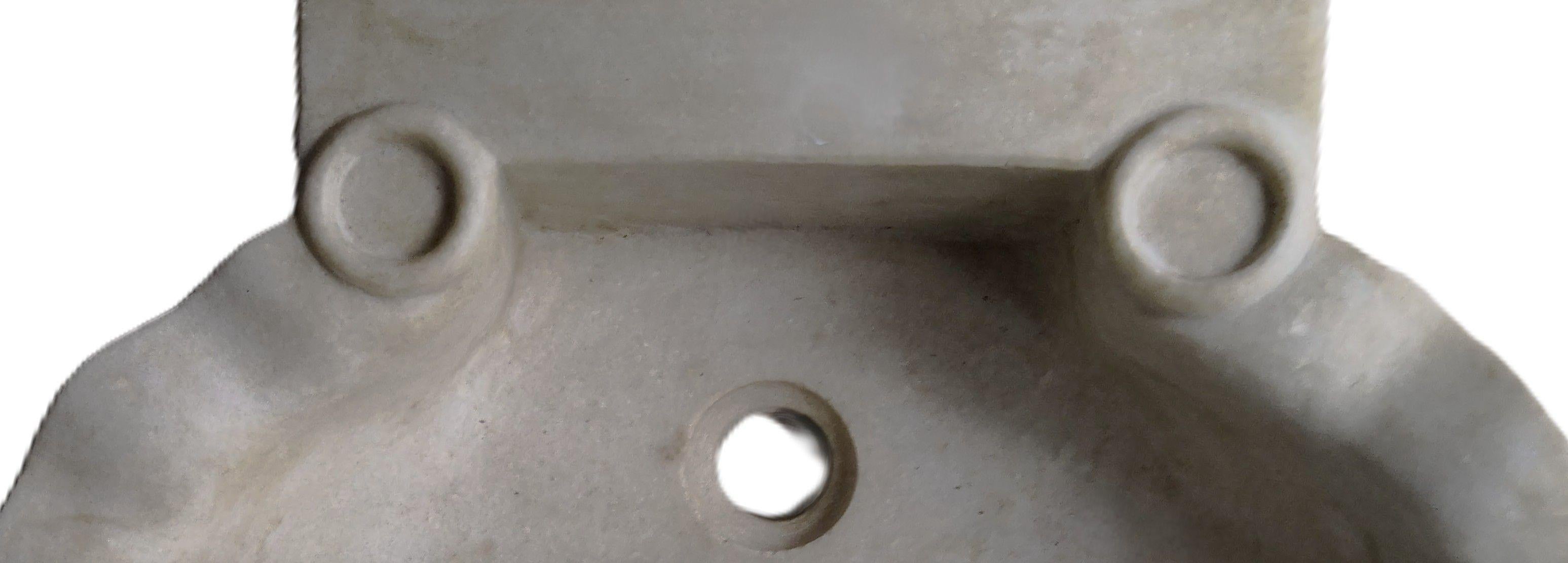 20th Century Classical Carved Marble Stone Sink Basin For Sale