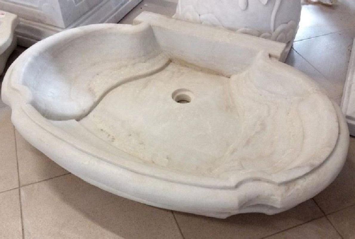 Classical Carved Marble Stone Sink Basin 1