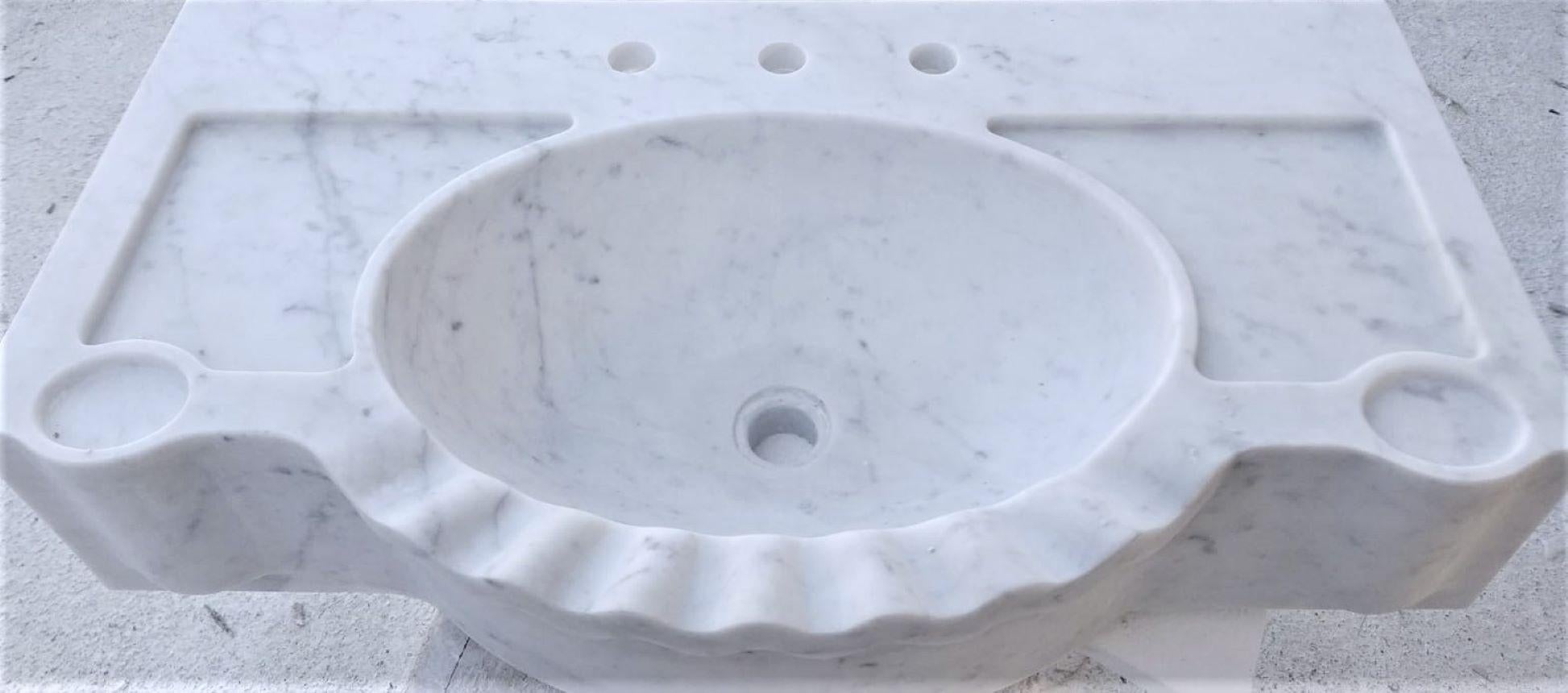 Classical Carved Marble Stone Sink Basin 1