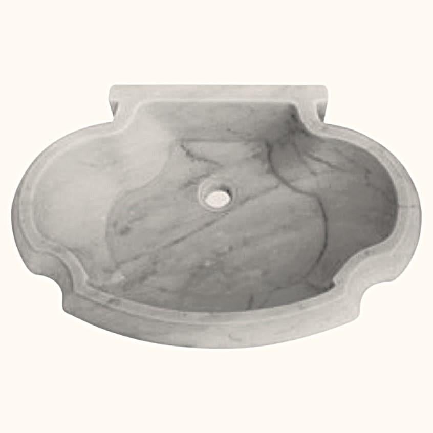 Classical Carved Marble Stone Sink Basin For Sale 1
