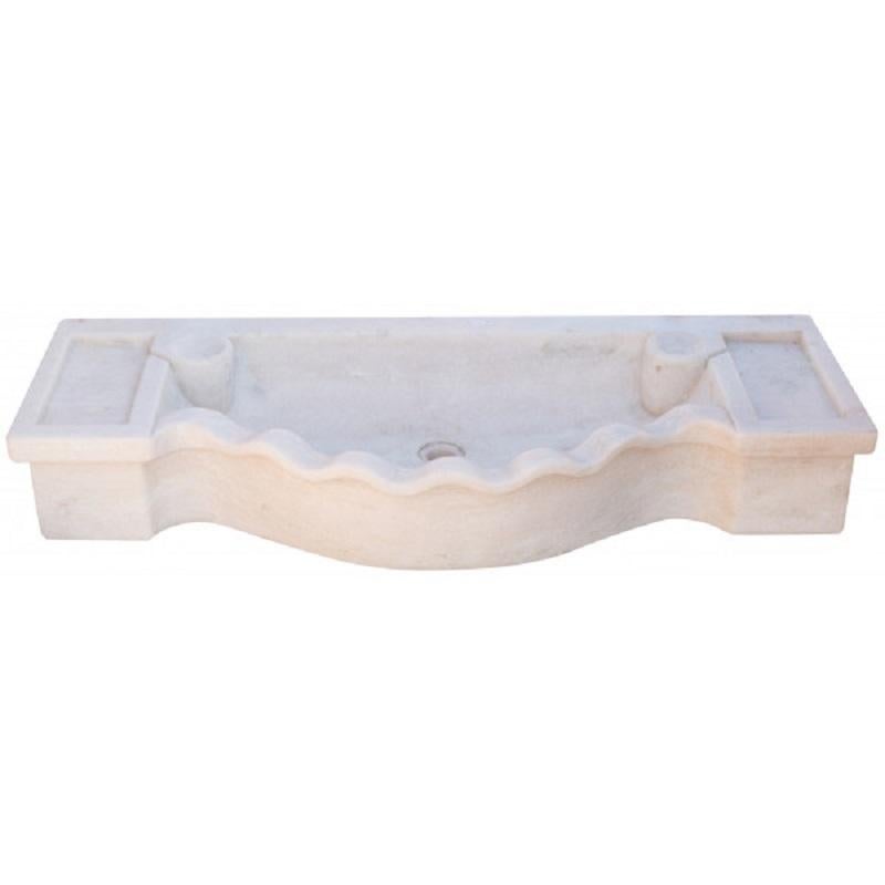 Classical Carved Marble Stone Sink Basin For Sale 1