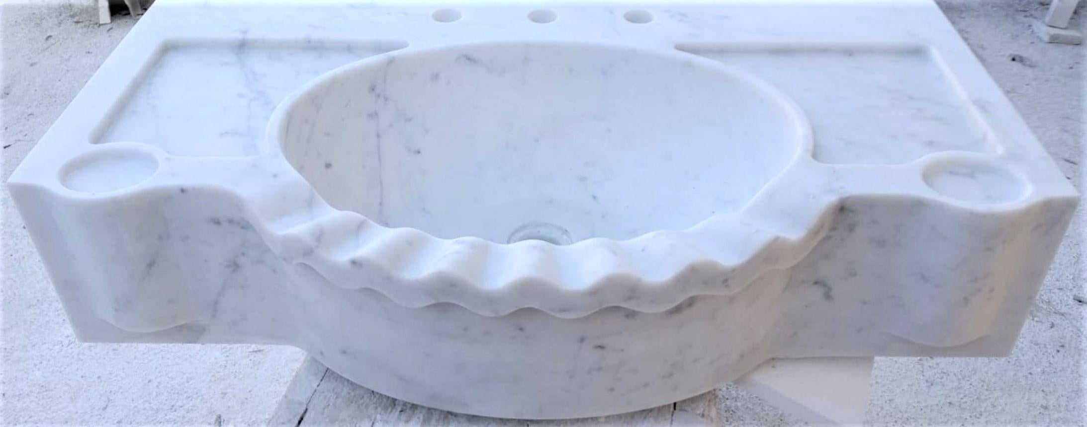 Classical Carved Marble Stone Sink Basin 2