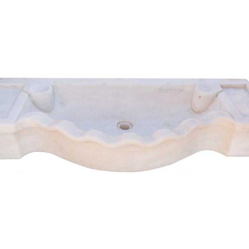 Classical Carved Marble Stone Sink Basin For Sale 3
