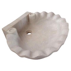 Retro Classical Carved Marble Stone Sink Basin