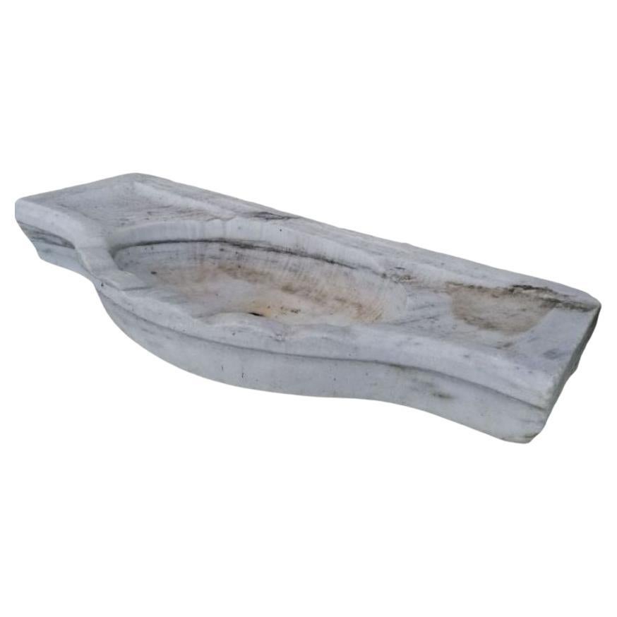 Cuvette d'évier en pierre de marbre sculptée classique
