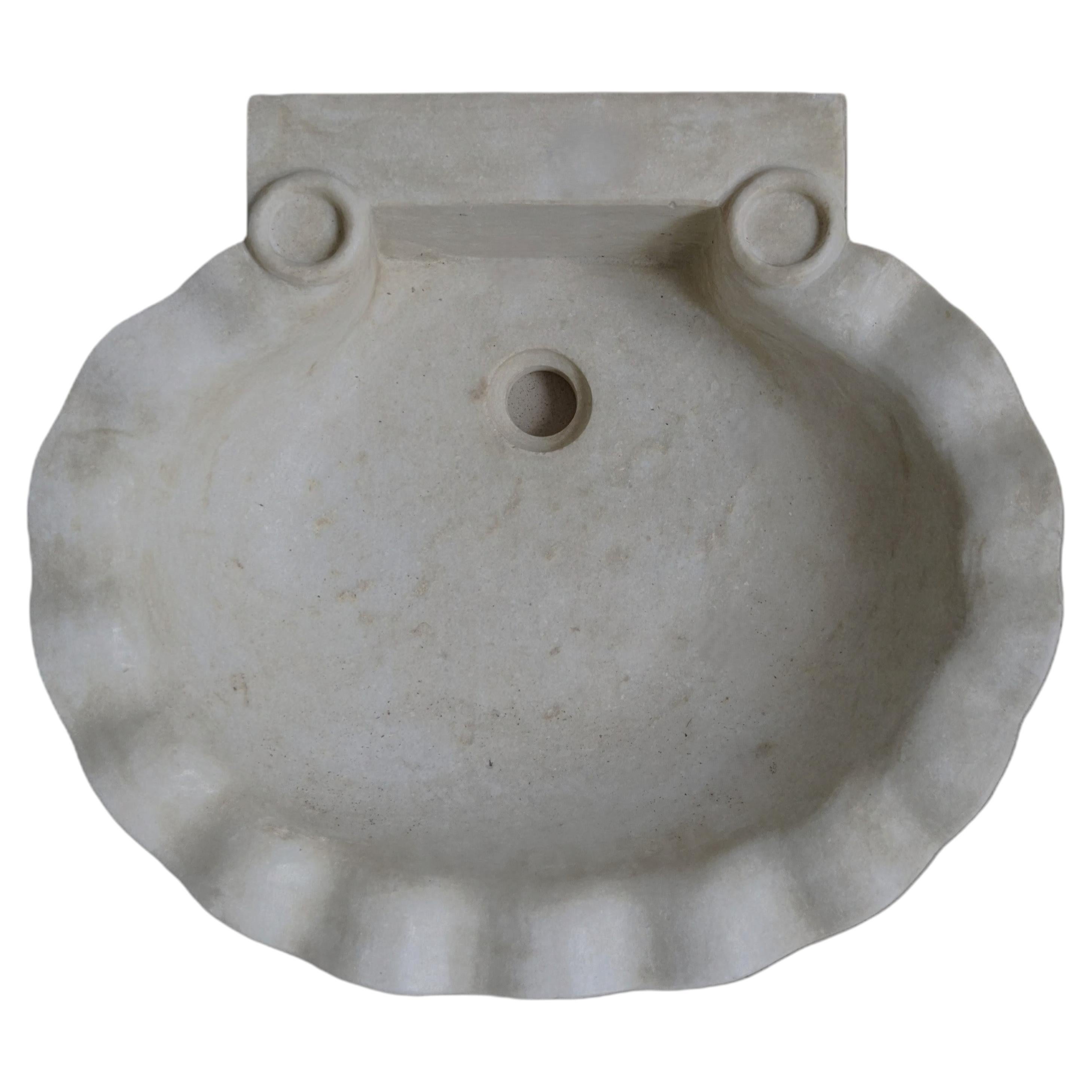 Classical Carved Marble Stone Sink Basin For Sale