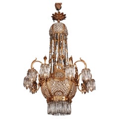 Classical Chandelier in Classicist Style Bronze
