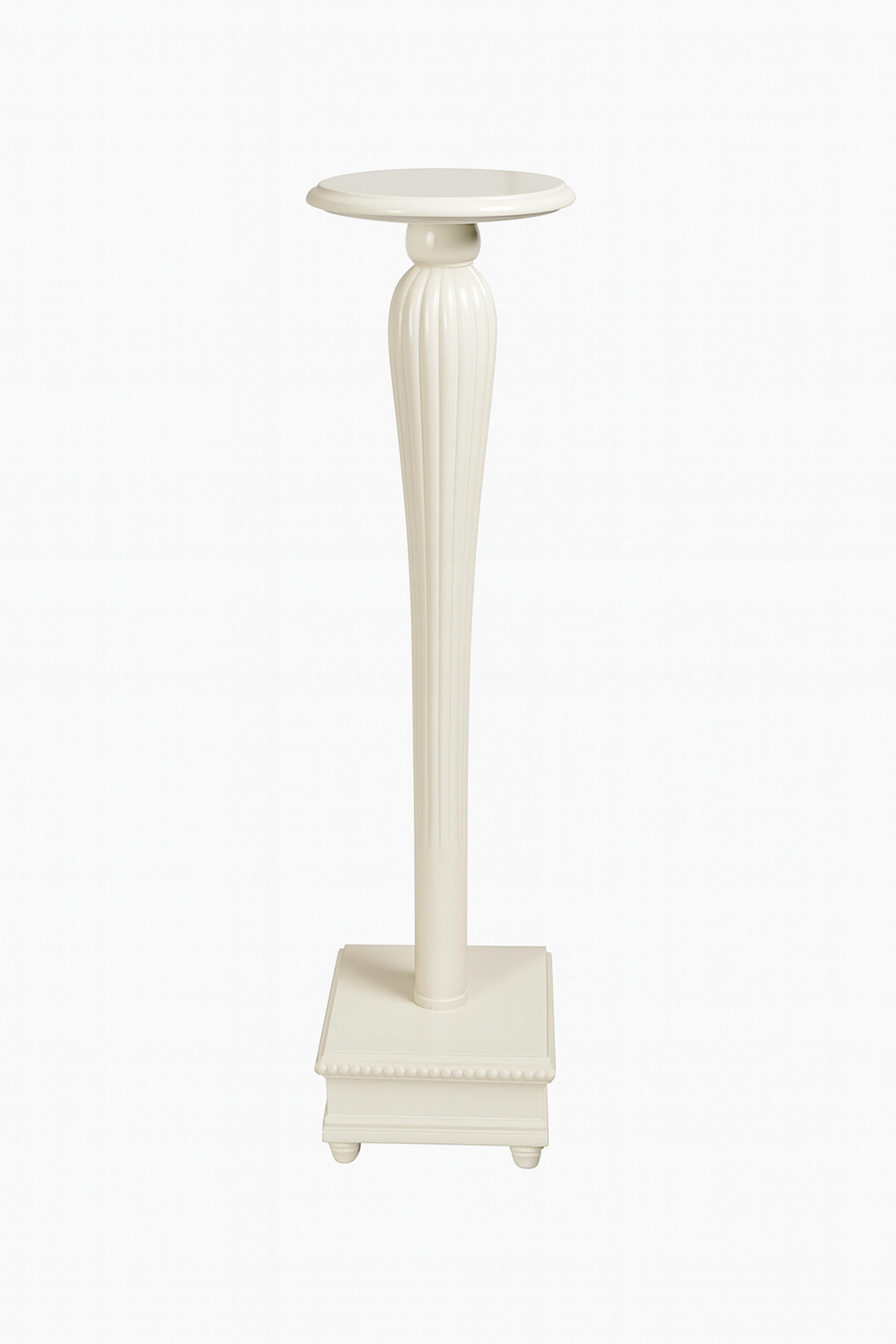 Classical Chestnut Off White Column Pedestal, 20th Century In Good Condition For Sale In Lisbon, PT