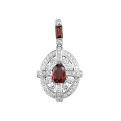 Classical Combination Ruby White Diamond White Gold Ring