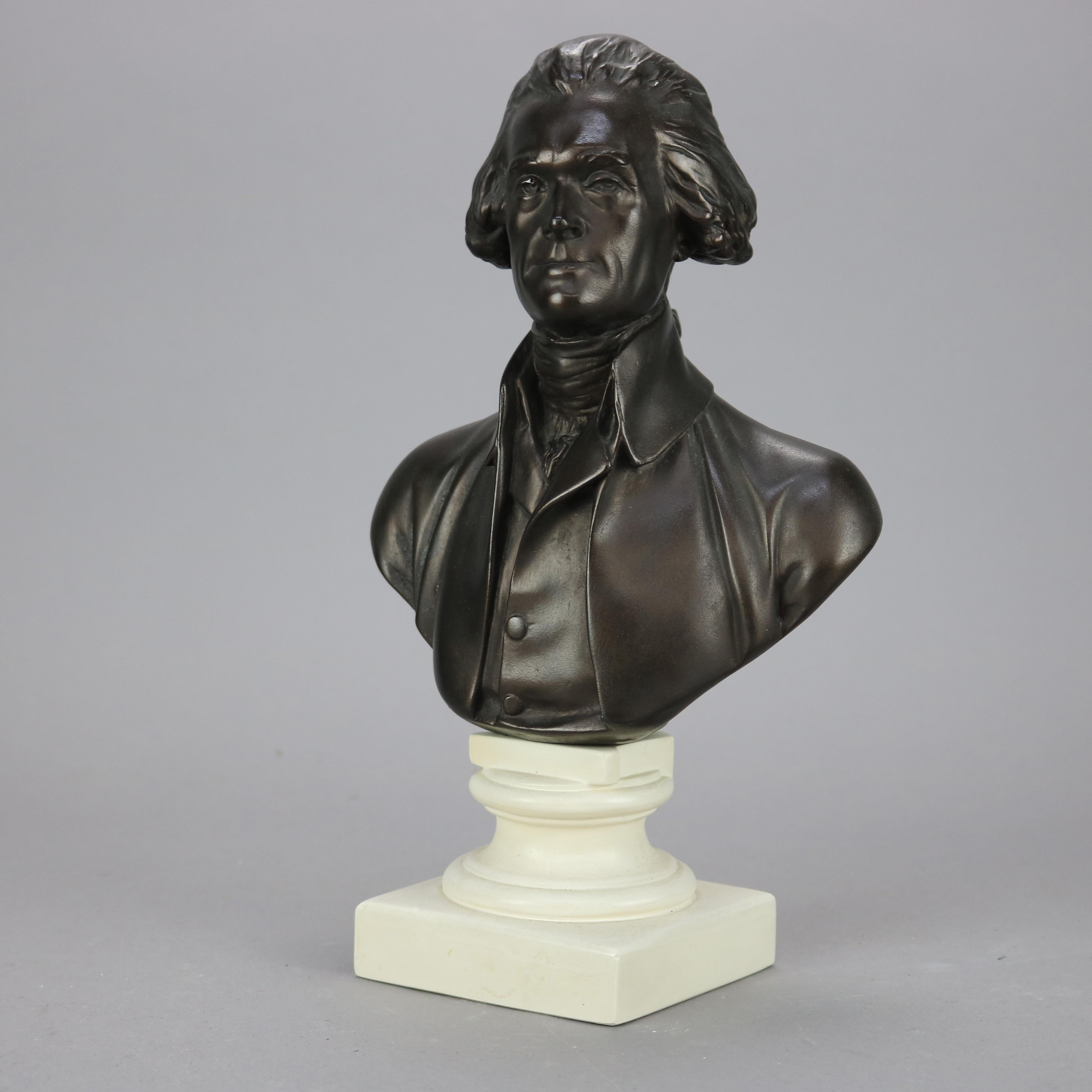 American Classical Composition Portrait Bust of President Thomas Jefferson, 20th C