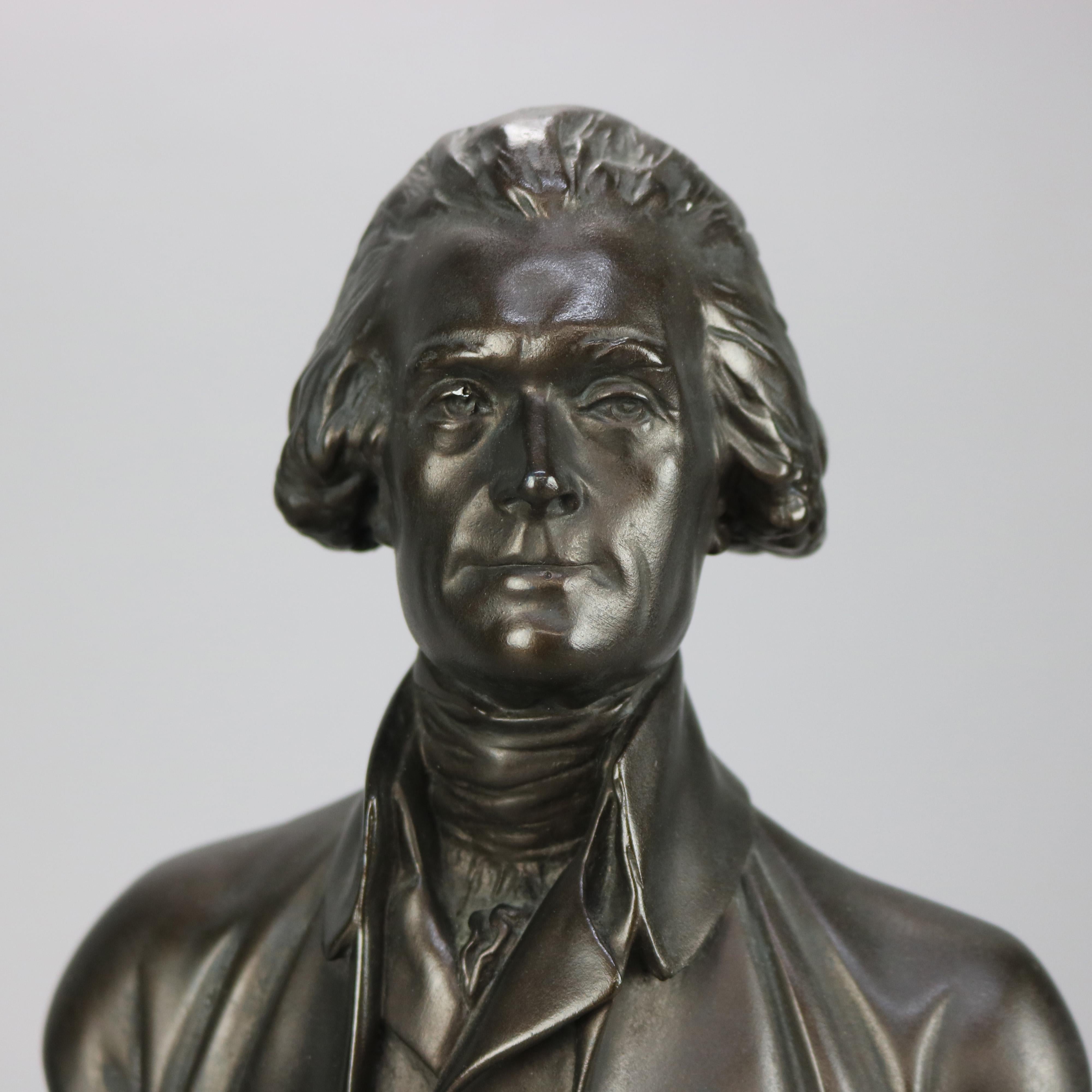 Classical Composition Portrait Bust of President Thomas Jefferson, 20th C In Good Condition In Big Flats, NY