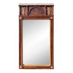 Espejo de salón clásico continental, circa 1810