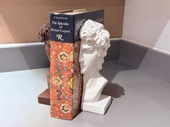 Classical David Bust Bookends Resin Sculpture Greek Roman Style Library Décor