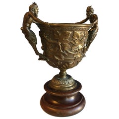 Antique Classical Design Grand Tour Bronze Cup Stamped B Boschetti, Rome