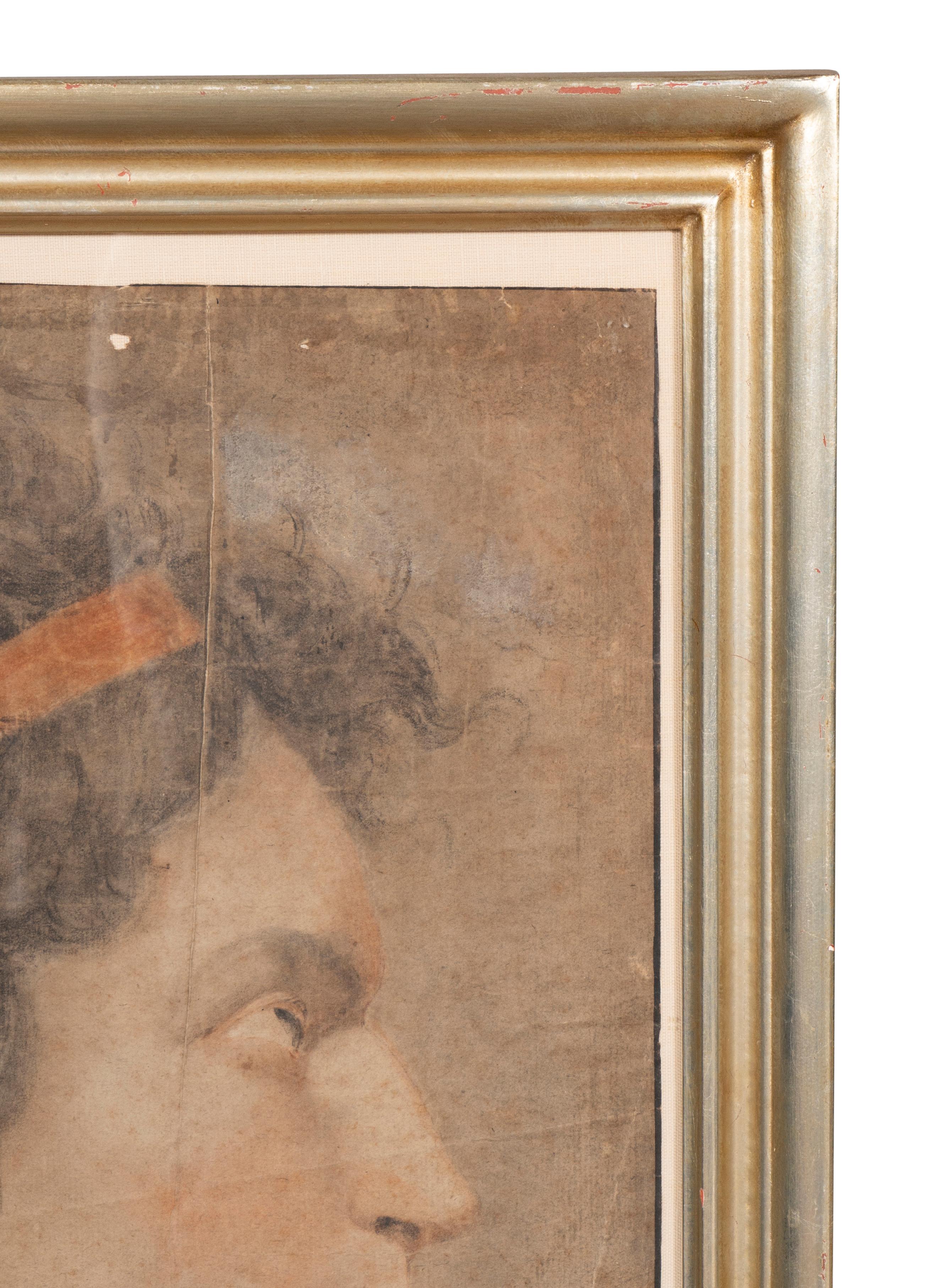 Classical Drawing of a Young Man In Good Condition For Sale In Essex, MA