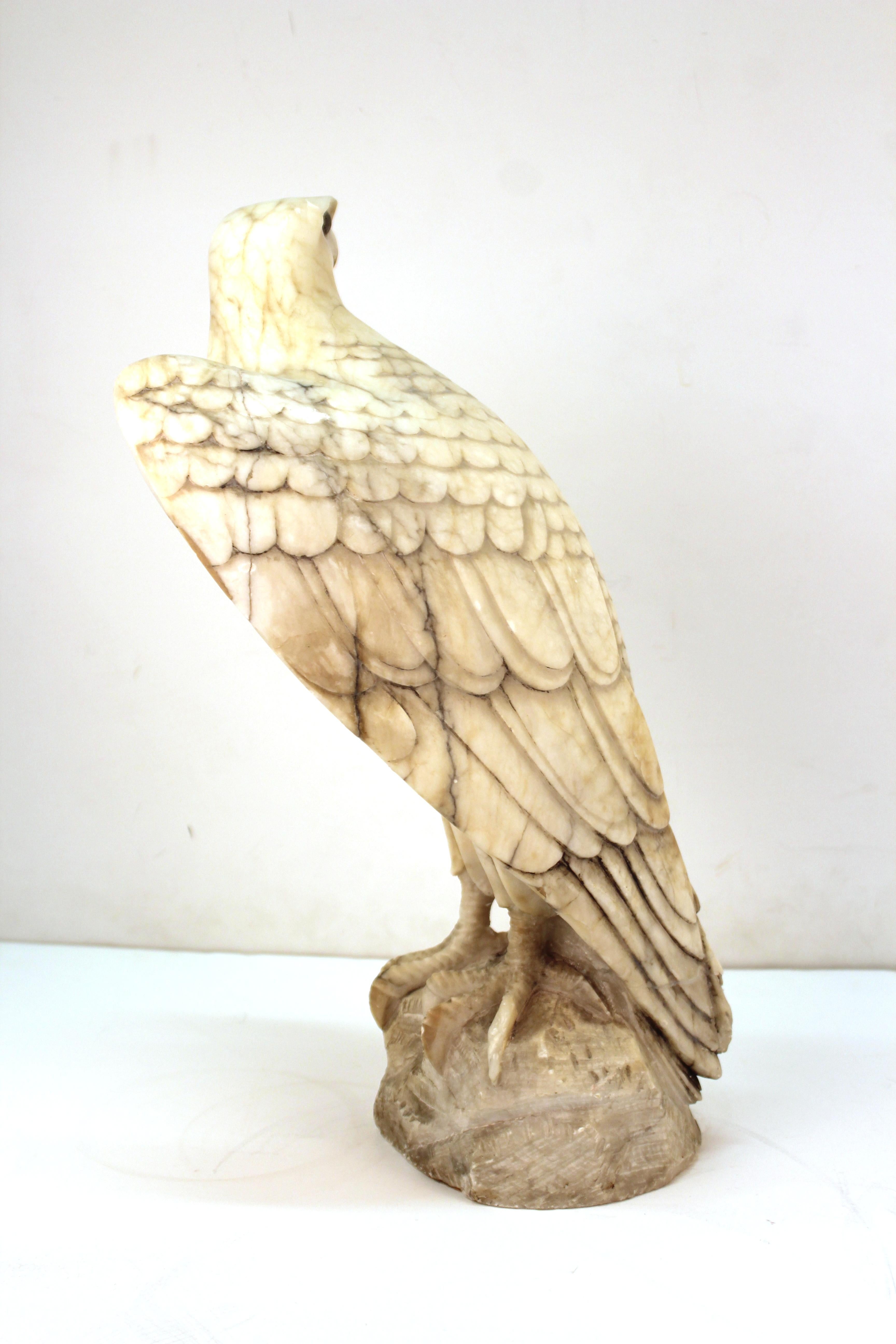 American Classical Eagle Sculpture in Carved Marble
