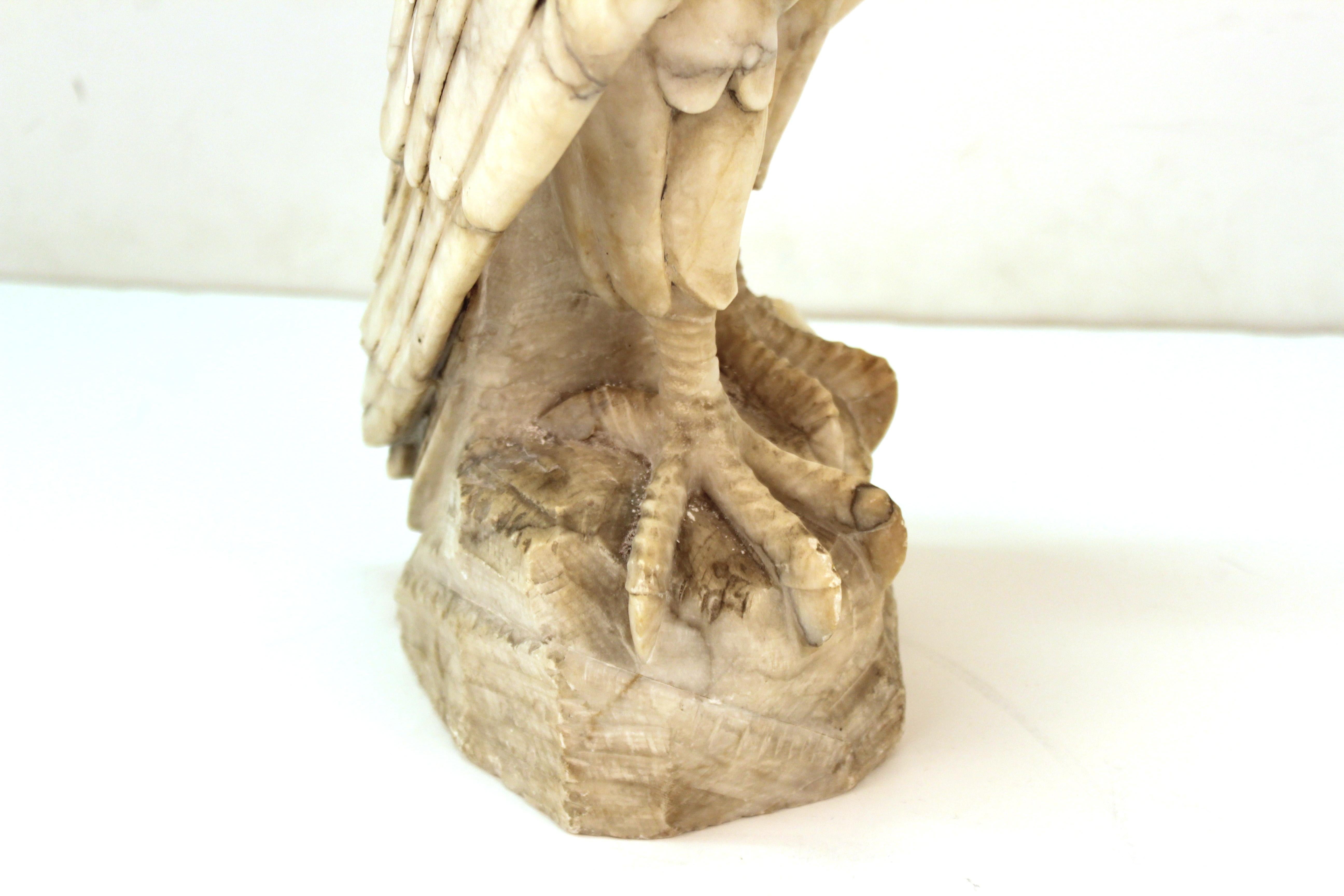 Classical Eagle Sculpture in Carved Marble 2