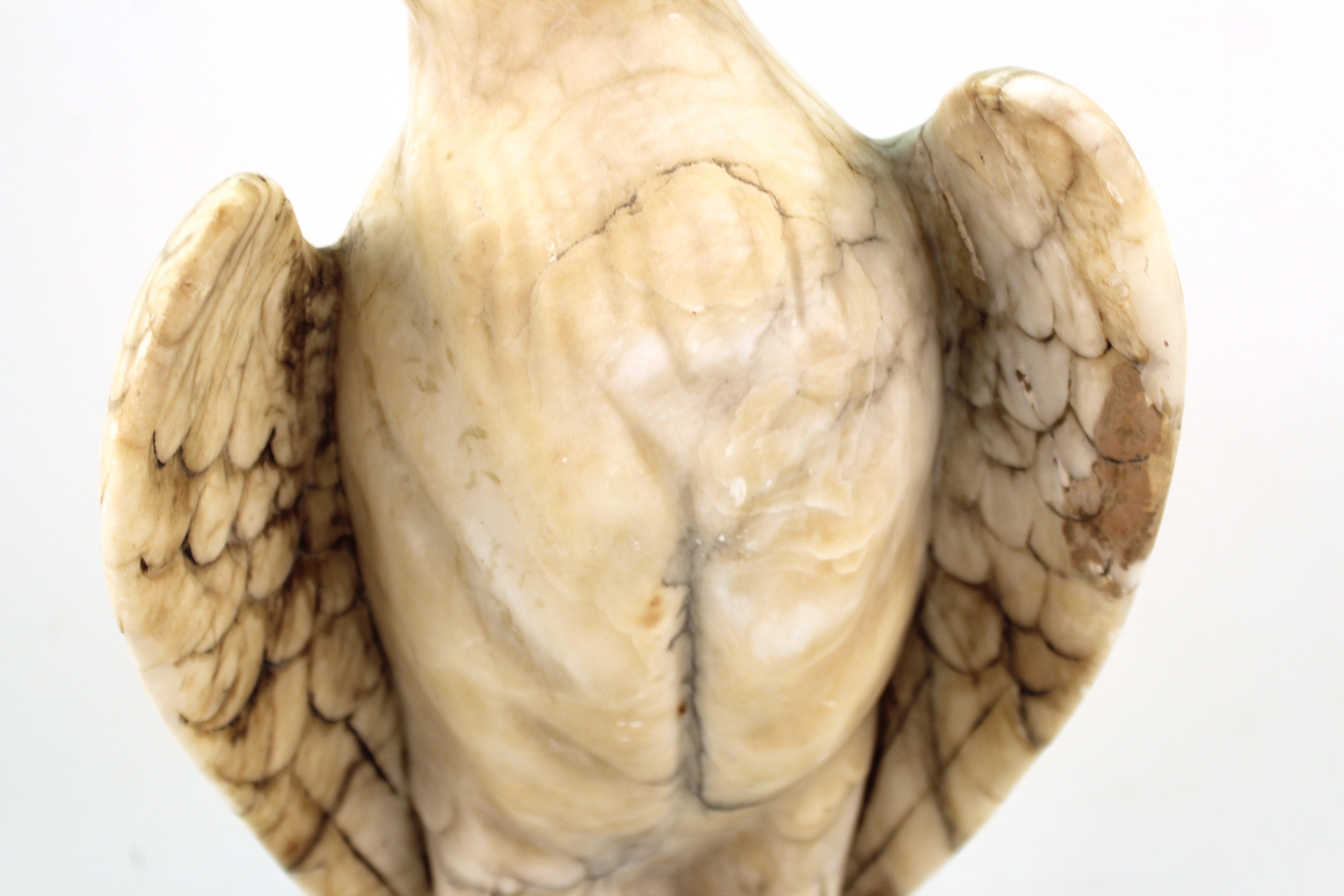 Classical Eagle Sculpture in Carved Marble 3